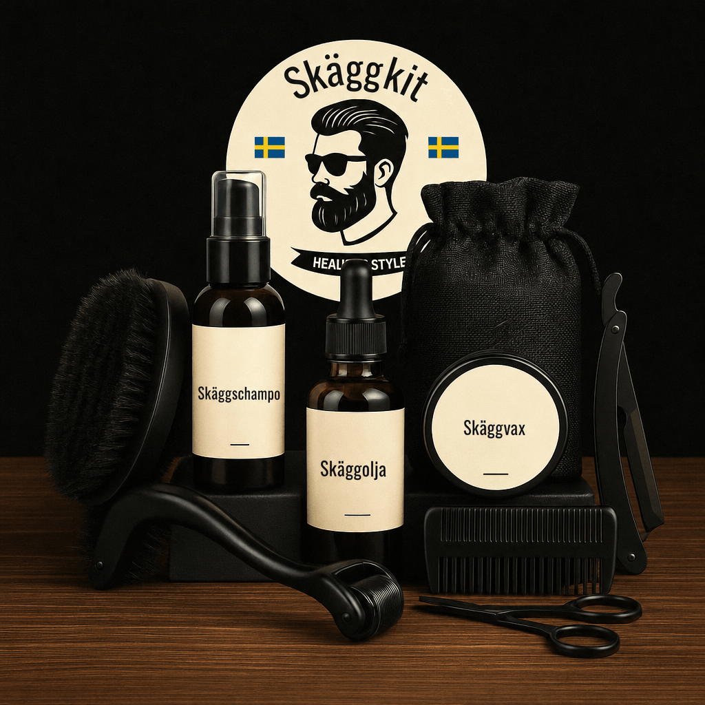 Skäggvårdskit (Perfekt för mannen) – Komplett skäggvårdspaket - AVABeauty.se