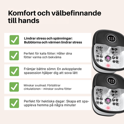 Bubble Spa – Elektrisk fotmassageapparat med bubbelbad