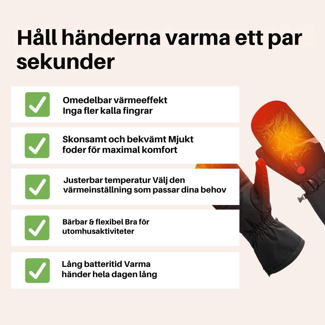 CozyGlove™ – Uppvärmda handskar för vinter