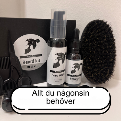 Skäggvårdskit (Perfekt för mannen) – Komplett skäggvårdspaket