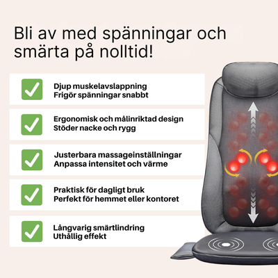 ShiatsuComfort+ – Elektrisk massagestol med Shiatsu-funktion