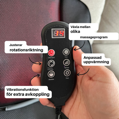 ShiatsuComfort+ – Elektrisk massagestol med Shiatsu-funktion